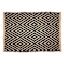 Natural Jute Placemat with Black Diamond Print, 13x19