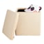 Hannah Square Storage Ottoman, Taupe