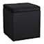Hannah Square Storage Ottoman, Black