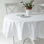 Basics Solid White Round Tablecloth, 70"