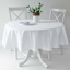Basics Solid White Round Tablecloth, 70"