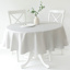 Basics Solid Fog Round Tablecloth, 70"