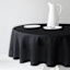 Basics Solid Black Round Tablecloth, 70"