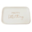 White Pretty Little Things Ceramic Trinket Tray, 6"