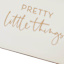 White Pretty Little Things Ceramic Trinket Tray, 6"