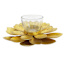 Found & Fable Gold Lotus Tealight Candle Holder, 7.5"