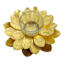 Found & Fable Gold Lotus Tealight Candle Holder, 7.5"