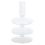 Crosby St. Clear Glass 2-Bubble Taper Candle Holder, 5"