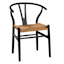 Found & Fable Set of 2 Denise Wishbone Dining Chairs, Black