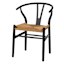 Found & Fable Set of 2 Denise Wishbone Dining Chairs, Black