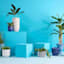 Providence Blue Honeycomb Outdoor Planter, Extra Large