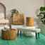 Found & Fable Zen Circle Bench, Green
