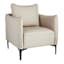 Crosby St. Ryan Faux Leather Accent Chair, Grey Leather