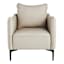 Crosby St. Ryan Faux Leather Accent Chair, Grey Leather
