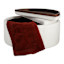 Draper Storage Ottoman, Taupe