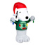 Snoopy with Wreath Sweater & Light String Christmas Inflatable, 3.5'