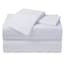 4-Piece White Cooling Microfiber Sheet Set, Queen