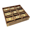 Brown Wood Revolving Tic Tac Toe, 10"