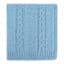 Providence Light Blue Cable Knit Throw Blanket, 50x60