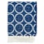 Providence Blue Link Trellis Woven Throw Blanket, 50x60