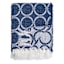 Providence Blue Link Trellis Woven Throw Blanket, 50x60