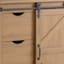 Honeybloom Jacob 3-Drawer Wooden Sliding Barn Door Cabinet, Brown