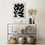 Framed Black Floral Embroidered Canvas Wall Art, 19x25