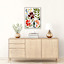 Framed Floral Embroidered Canvas Wall Art, 19x25