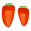Homespun Easter Set of 2 Carrot Candy Bowl