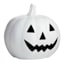 Halloween White Blow Mold Pumpkin, 16"