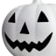Halloween White Blow Mold Pumpkin, 16"