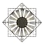 Metal Assorted Fleur Burst with Mirror, 34"