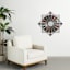 Metal Assorted Fleur Burst with Mirror, 34"
