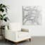 Silver Swirls Enhanced Canvas Wall Art, 40"