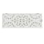 White Hand Carved Wooden Panel Baroque Wall Decor, 18x48