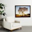 Framed Black Oak Sunset Textured Wall Art, 36x46
