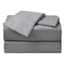 4-Piece Dark Grey Cooling Microfiber Sheet Set, Full
