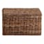 Woven Abaca Storage Basket with Lid, Large