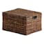 Woven Abaca Storage Basket with Lid, Large