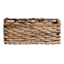Bacburi Woven Abaca Rectangle Shelf Storage Tote, Small