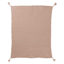 Found & Fable Beige Woven Throw Blanket with Tassels, 50x60