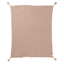 Found & Fable Beige Woven Throw Blanket with Tassels, 50x60