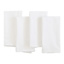 Set of 4 White Linen-Like Cotton Napkins, 18"