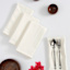 Set of 4 Ivory Linen-Like Cotton Napkins, 18"