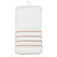 Set of 4 Ivory Ribbed Napkins with Rose Insert Stripes, 18"