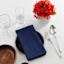 Set of 4 Navy Blue Linen-Like Cotton Napkins, 18"