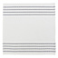 Set of 4 White Ribbed Napkins with Blue Insert Stripes, 18"