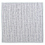 Set of 4 White & Navy Striped Napkins with Light Blue Overlock Edge, 18"