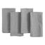 Set of 4 Grey Linen-Like Cotton Napkins, 18"