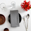 Set of 4 Grey Linen-Like Cotton Napkins, 18"